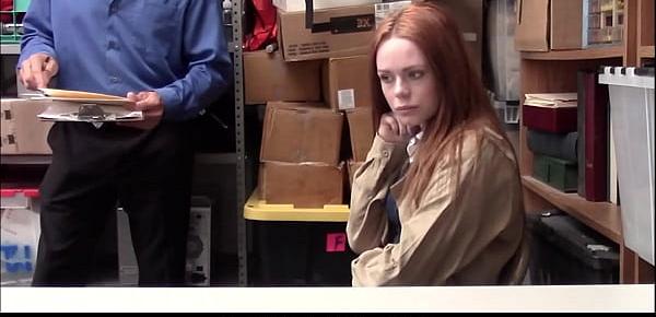  Sexy Teen Redhead Shoplifter With A Big Ass Ella Hughes Has Sex With Officer For Freedom